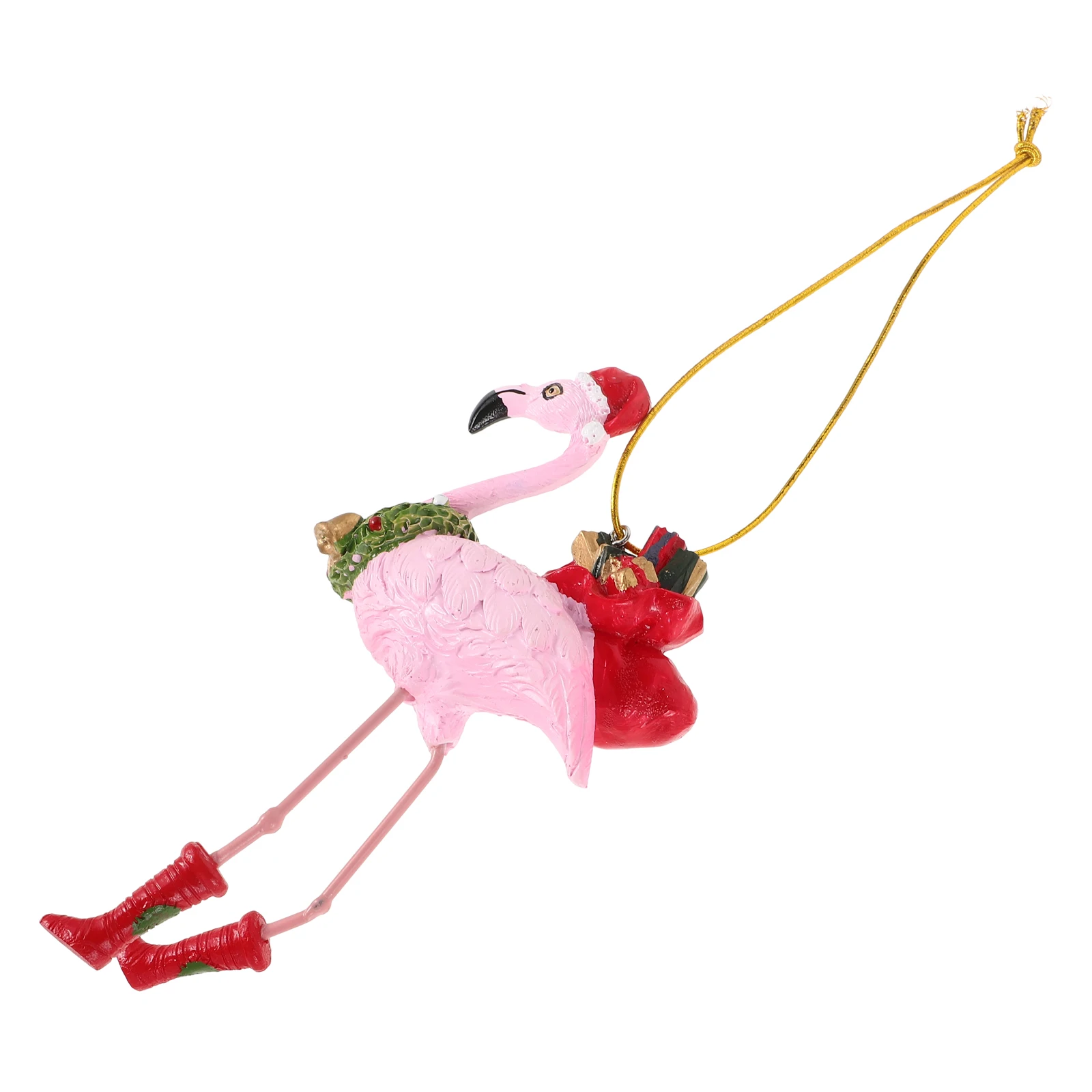 

Christmas Flamingo Ornament Whimsical Handcrafted Hanging Decor For Xmas Tree Tropical Holiday Home Decoration Mini