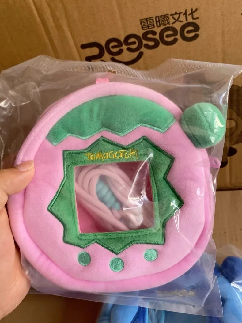 Auf Lager Bandai Tamagotchi Paradise Elektronische Haustiermaschine Plüsch Aufbewahrungstasche Memetchi Mimitchi Plüschtier Anhänger Kopfhörertasche