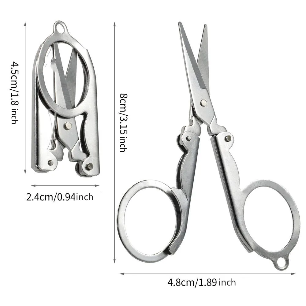 Folding Scissors Pocket Travel Small Crafts Sharp Blade Emergency Mini Foldable Travel Embroidery Scissor Thread Tailor Scissors