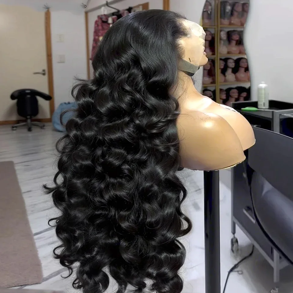 

Готовый к носке парик из натуральных волос Body Wave без клея, плотность 300%, с кружевной застежкой 13x6, 13x4, 5x5, из вьетнамских волнистых волос с эффектом объема