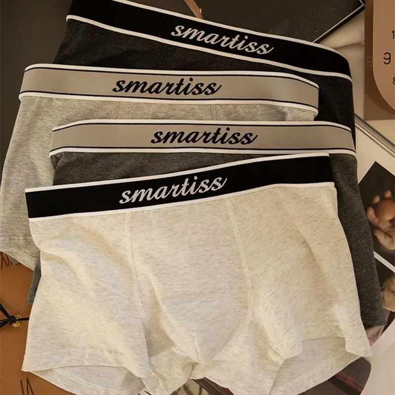 

Мужское нижнее белье, новые свободные дышащие минималистичные стильные уникальные молодежные шорты-боксеры из чистого хлопка, Cuecas Masculinas