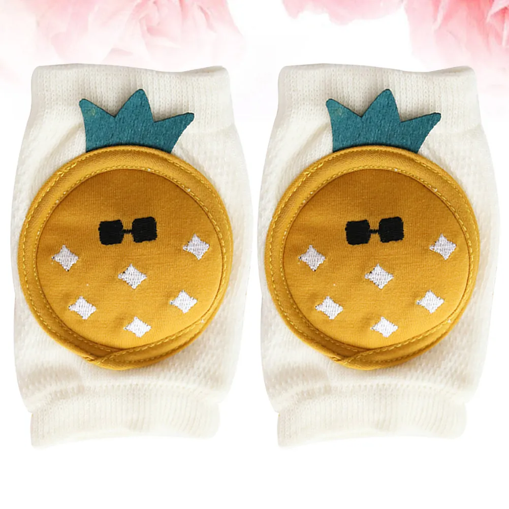 1Pair Baby Knee Pads Breathable Deodorant Crawling Protector Soft Elastic Infant Toddler Kneepads Comfortable Pineapple Pattern