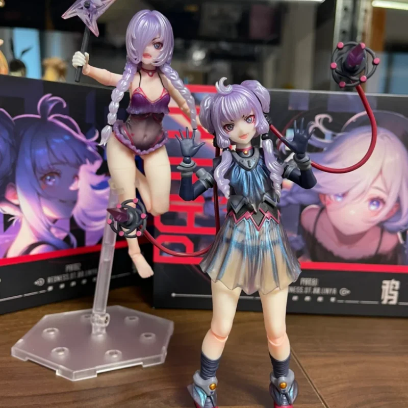 

Original Dimension Concrete Machine Girl 1/12 Scale Witch Lin Ya 6inch Full Set Anime Peripheral Action Figure Model Toys Gifts