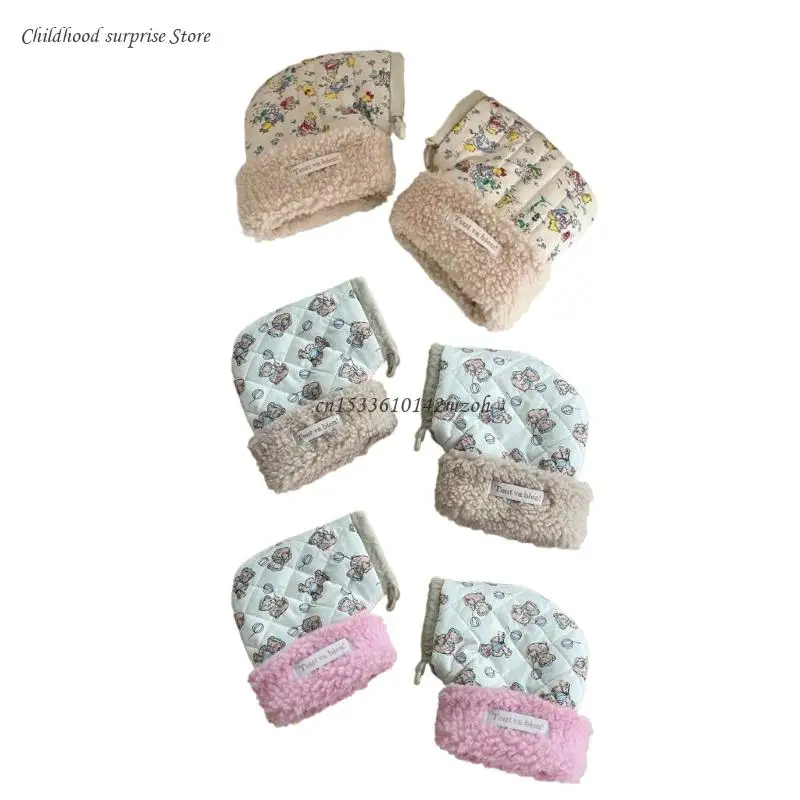 Stylish Scooter Gloves Functional Hand Warmers Cartoon Printed Warm Mittens Winter Essential for 3-12T Boys Girls Dropship