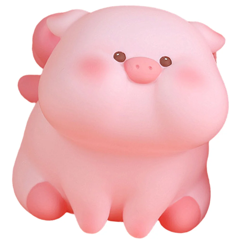 ビニール製貯金箱 かわいい豚の貯金箱 子供用 デスクトップコイン収納ジャー 貯蓄習慣を育む 装飾的な部屋のアクセサリー ギフトアイデア