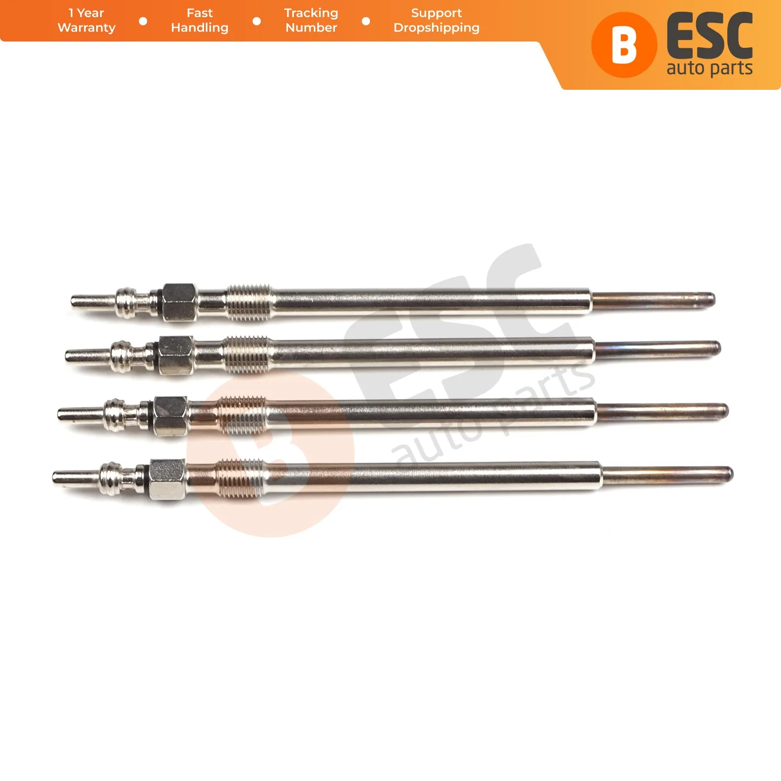 ESC Auto Parts EGP36-1 4 Pcs Heater Glow Plugs GX4151, 0100276015, GN059 for Fiat Alfa Opel Lancia Fast Shipment Made in Turkey