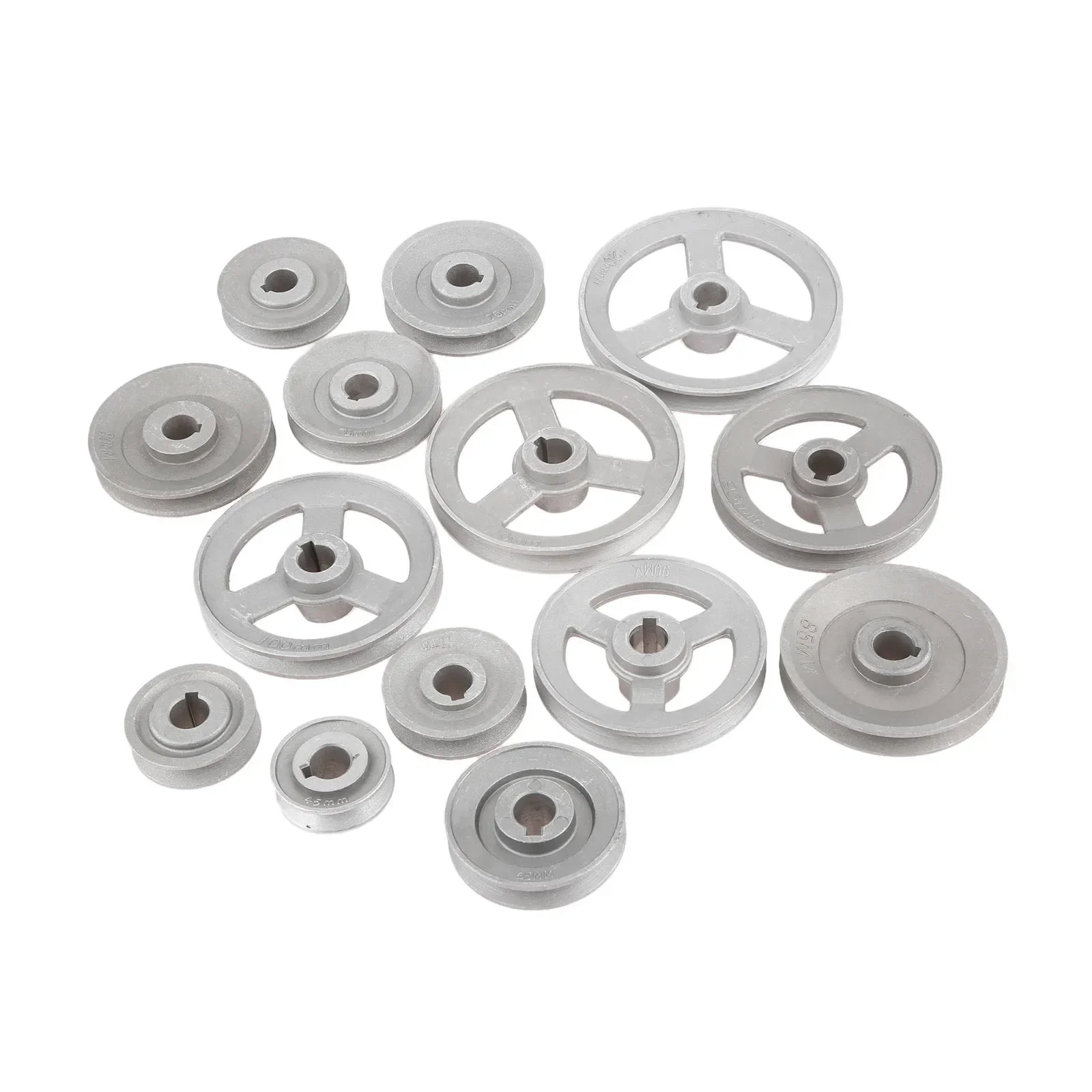 1Pc Aluminum Industrial Sewing Machine Clutch Motor Timming Transfer Wheel Pulley Belt Wheels Solid /Hallow 45mm-120mm 14 Sizes