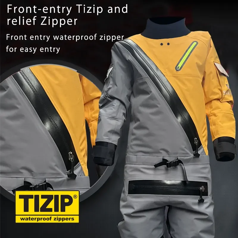 Men’s Drysuit Full Swift Water Rescue Dry Suits for SUP Paddling Canoeing Rafting Kayaking Fishing in Cold Water Survival Suit