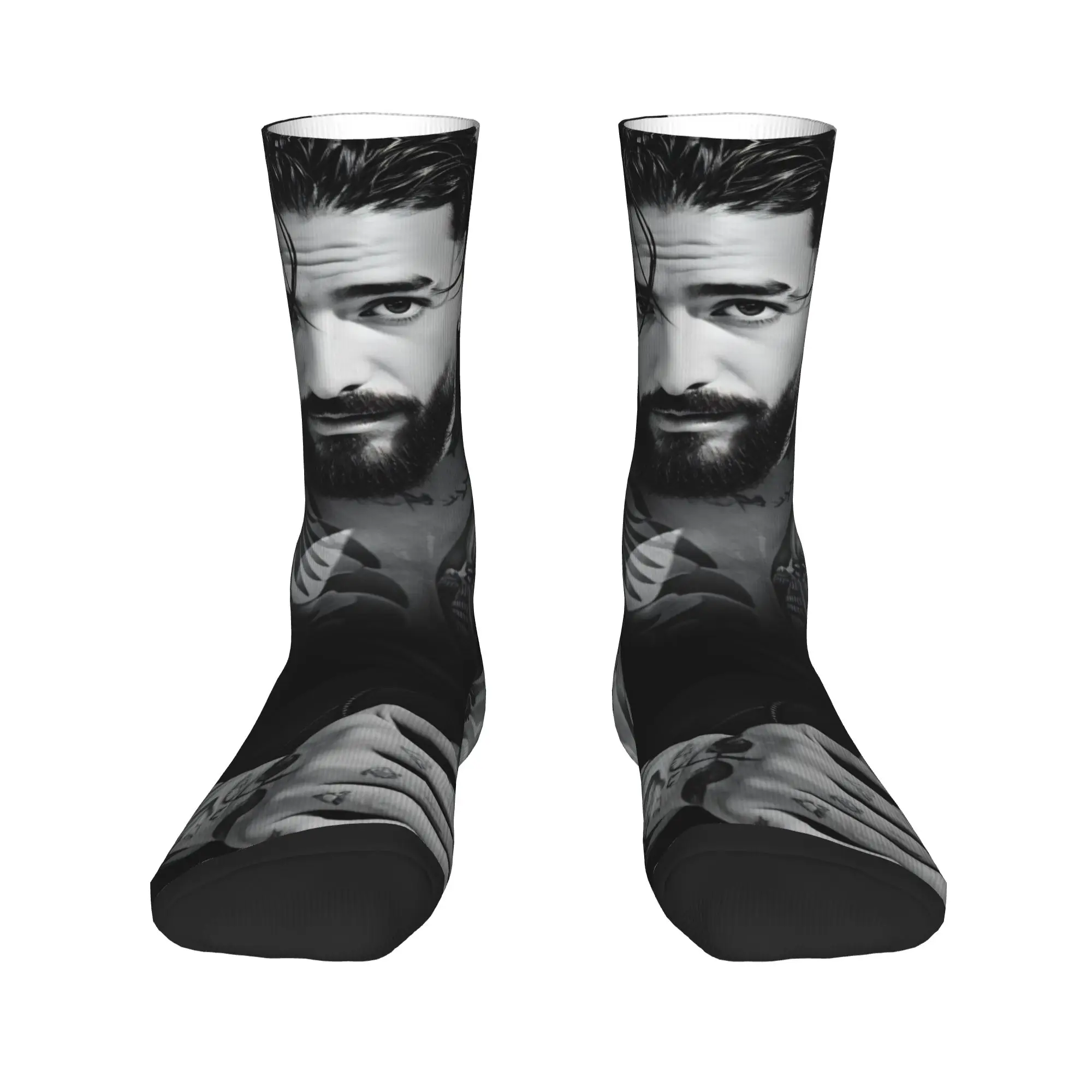 Men Socks Maluma Singer  Stockings Spring Harajuku Soft Socks Design Outdoor Non Skid Socks