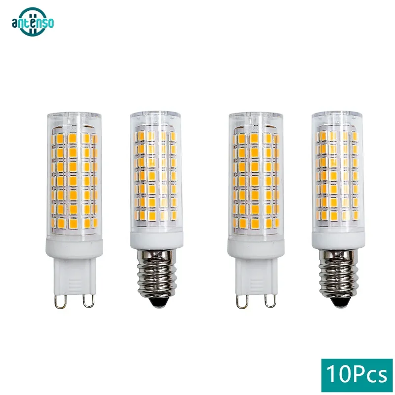 10Pcs/Lot LED Bulb E14 G9 110V 220V 12W No Flicker Dimmable Led Corn Bulb SMD2835 360 Beam Angle Replacement Halogen Chandelier