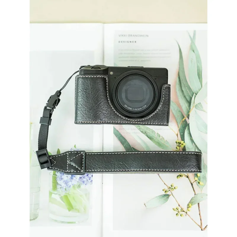 

Full body precise fit litchi grain PU leather digital camera case bag box cover for Ricoh GR3 gr3x griii bag skin
