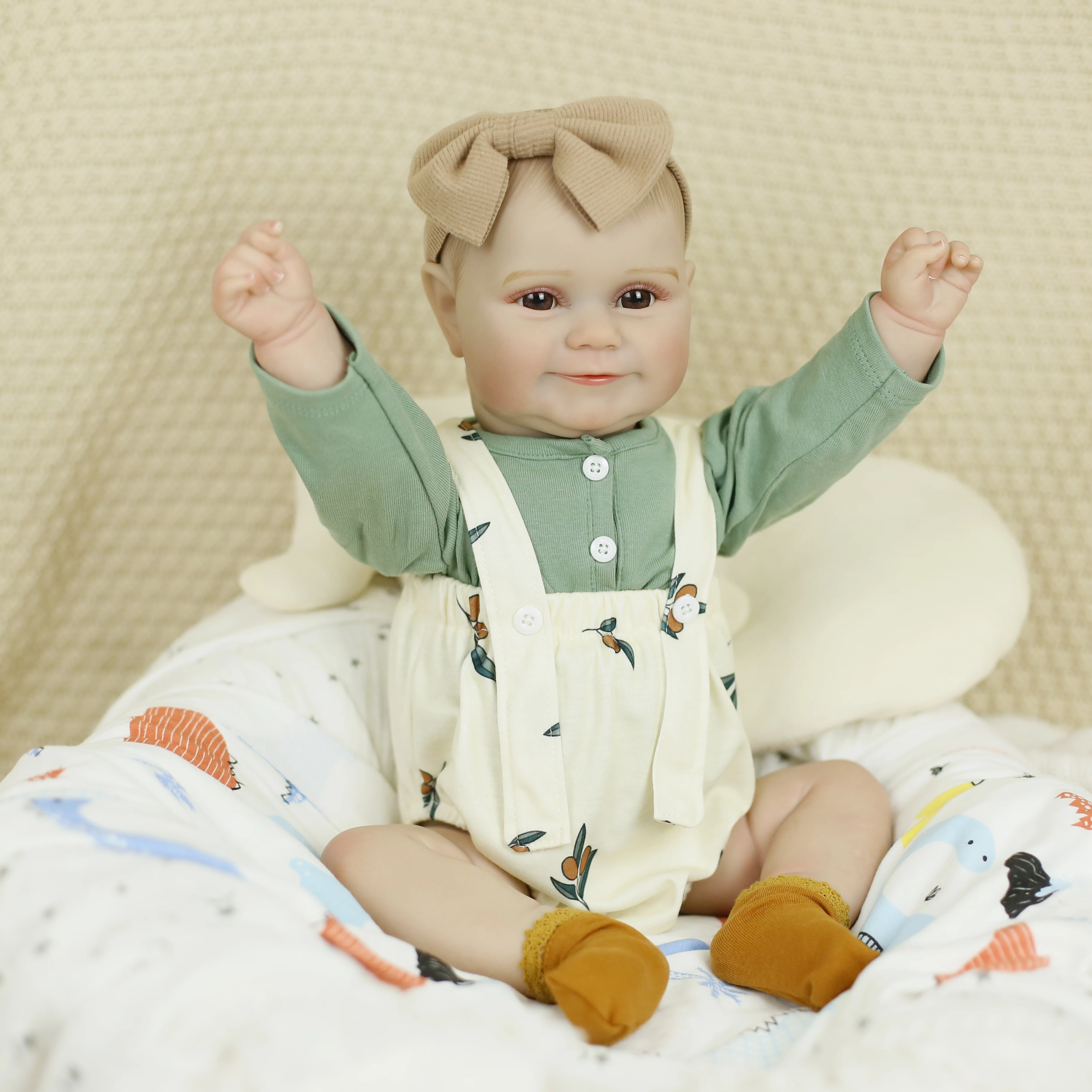 Bambole Reborn realistiche da 50 cm Ragazza Maddie Corpo in vinile pieno silicone Corpo impermeabile Pelle 3D dipinta per regali di Natale per bambini