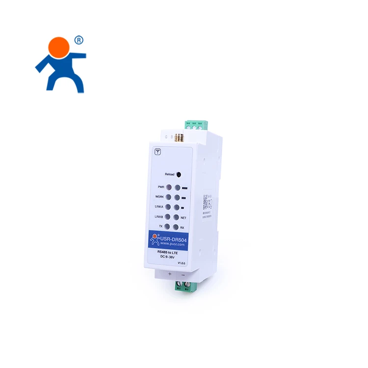 Módems celulares industriales USR-DR504-EC Din Rail 4G LTE RS485 con ranura para tarjeta Sim