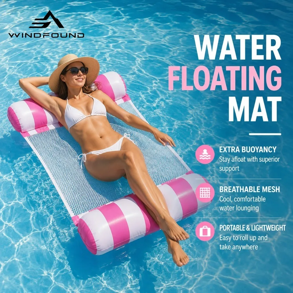 Portable Lightweight Thick Breathable and High-load-capacity Inflatable Water Float Essential for Swimming Pools