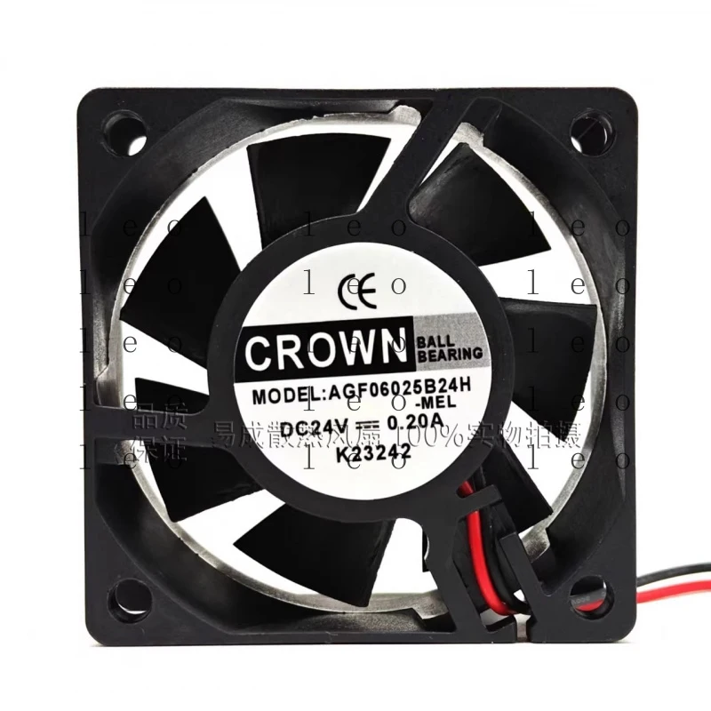 

GG 1PCS for CROWN AGF06025B24H DC24V 0.20A 6cm Variable Frequency Drive Cooling Fan