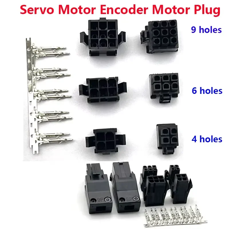 ASDBCNE0000 Servo Motor Encoder Motor Plug for Delta Schneider ASDBCNE0100 Connector 4 6 9 Pin Male Female Head with Terminal