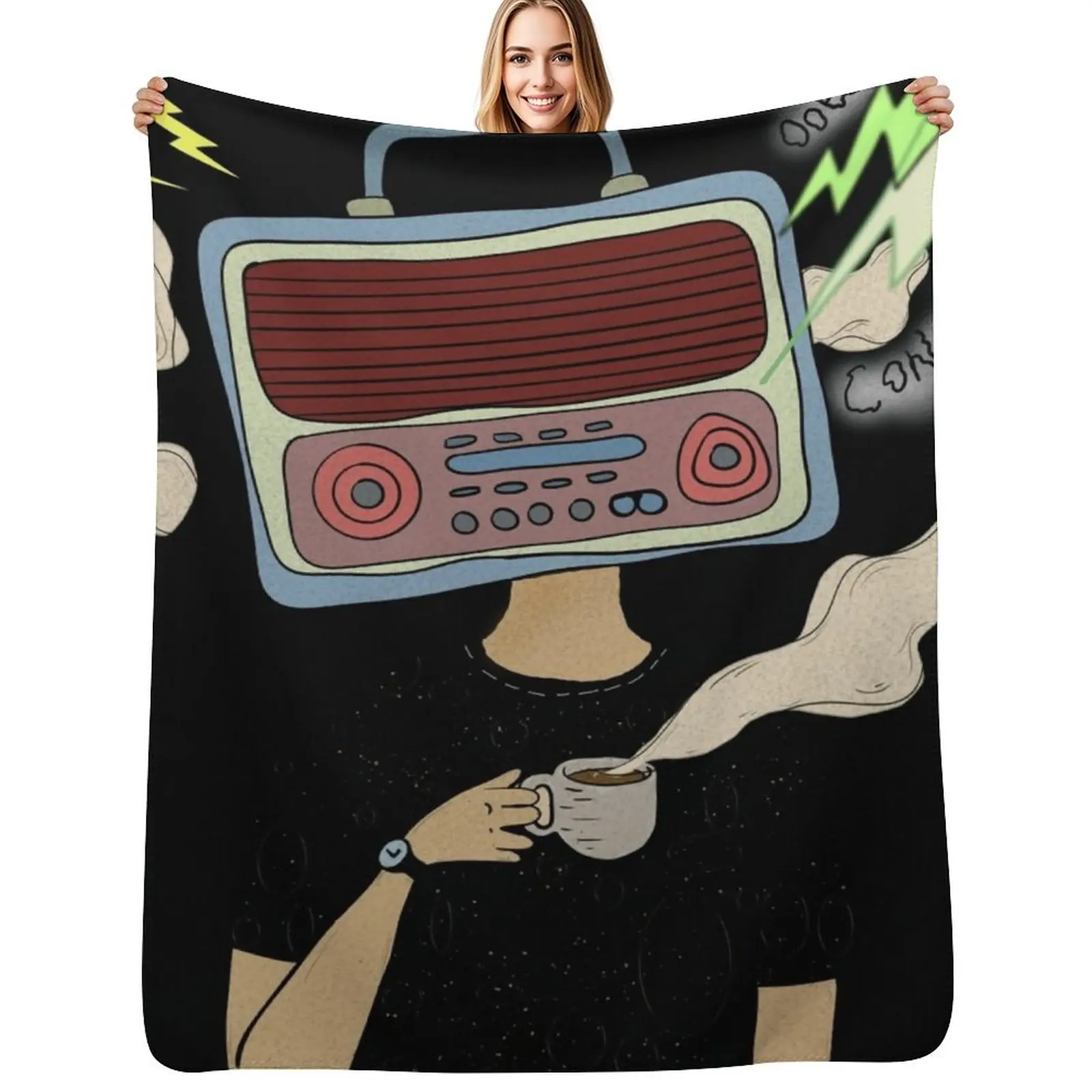 

Radiohead Throw Blanket Cozy Napping Blanket Gift for Mom Dad