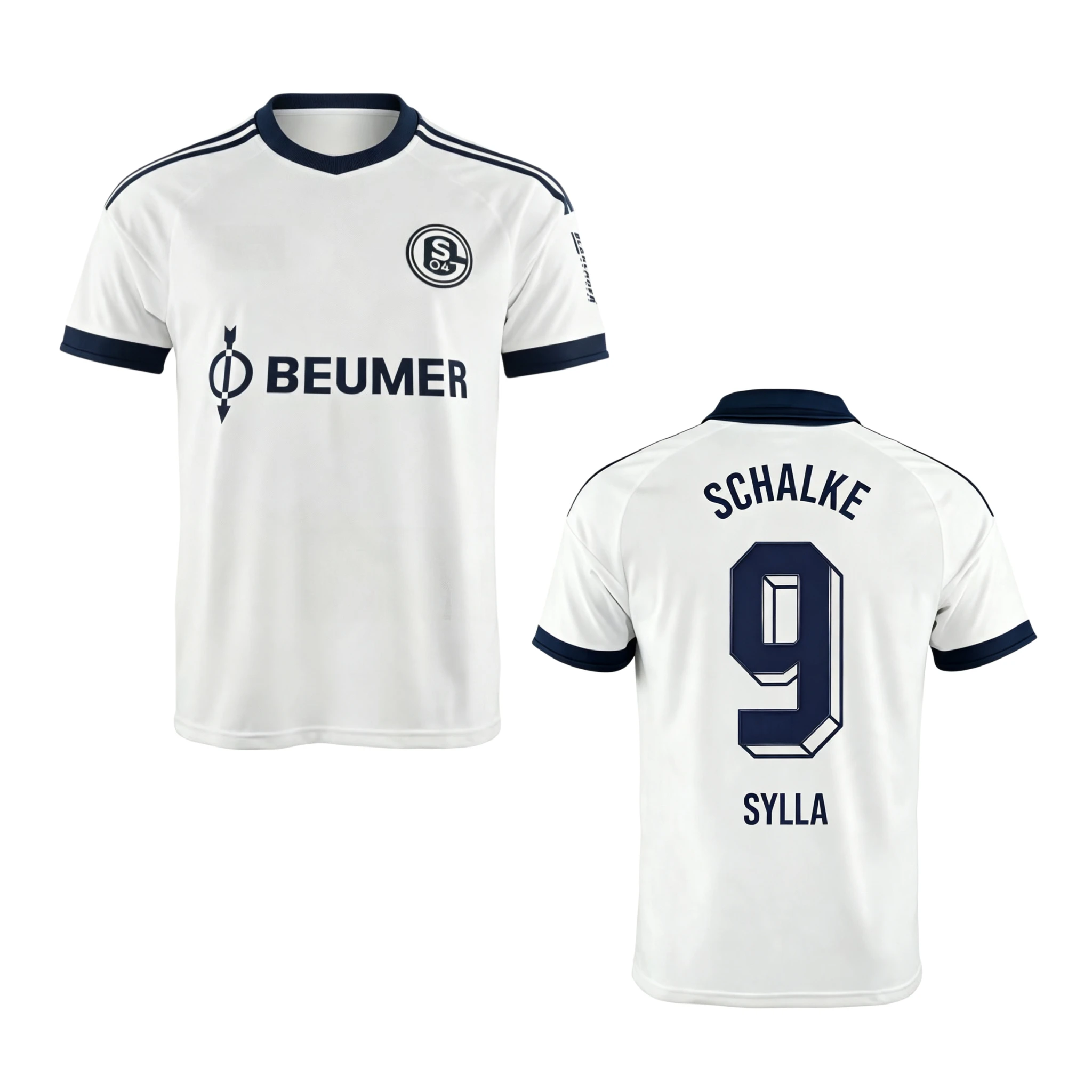 26/27 Saison Schalke Vintage Fußballtrikot, Eltern-Kind Sommer 04 Bestseller Trainings-Atmungsaktives Schnelltrocknendes Sweatshirt – Detail 6