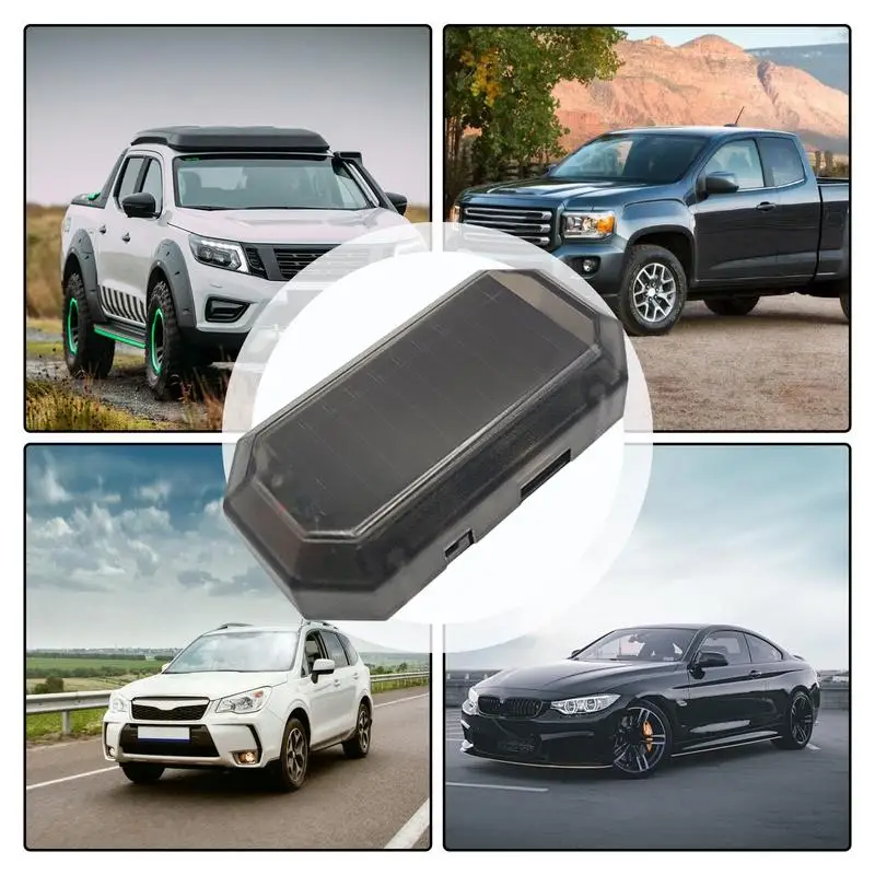 Car Solar Simulated Dummy Alarm Solar Powered LED Alarm System Anti Theft Light System With USB Charging Port Automotive Alarm S
