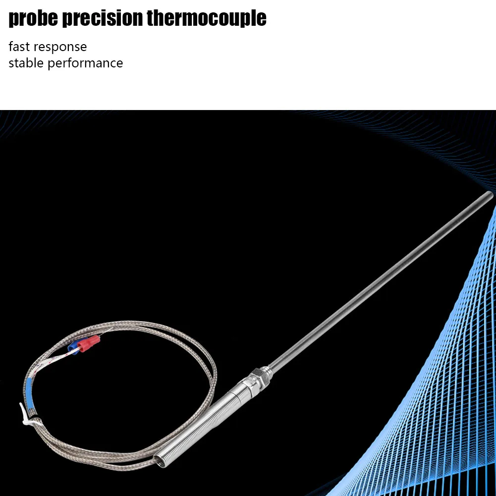M8 Thread Type K Thermocouple Highly Sensitive Fast Response Time Ranging From 0℃ To 400℃ 200mm Probe Temperature Sensor Wire