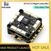 MicoAir H743 V2 Flight Stack 55A/60A/70A 4IN1 ESC Dual IMU BT 30x30 Flight Controller Support Ardupilot/PX4 Firmware for Drones