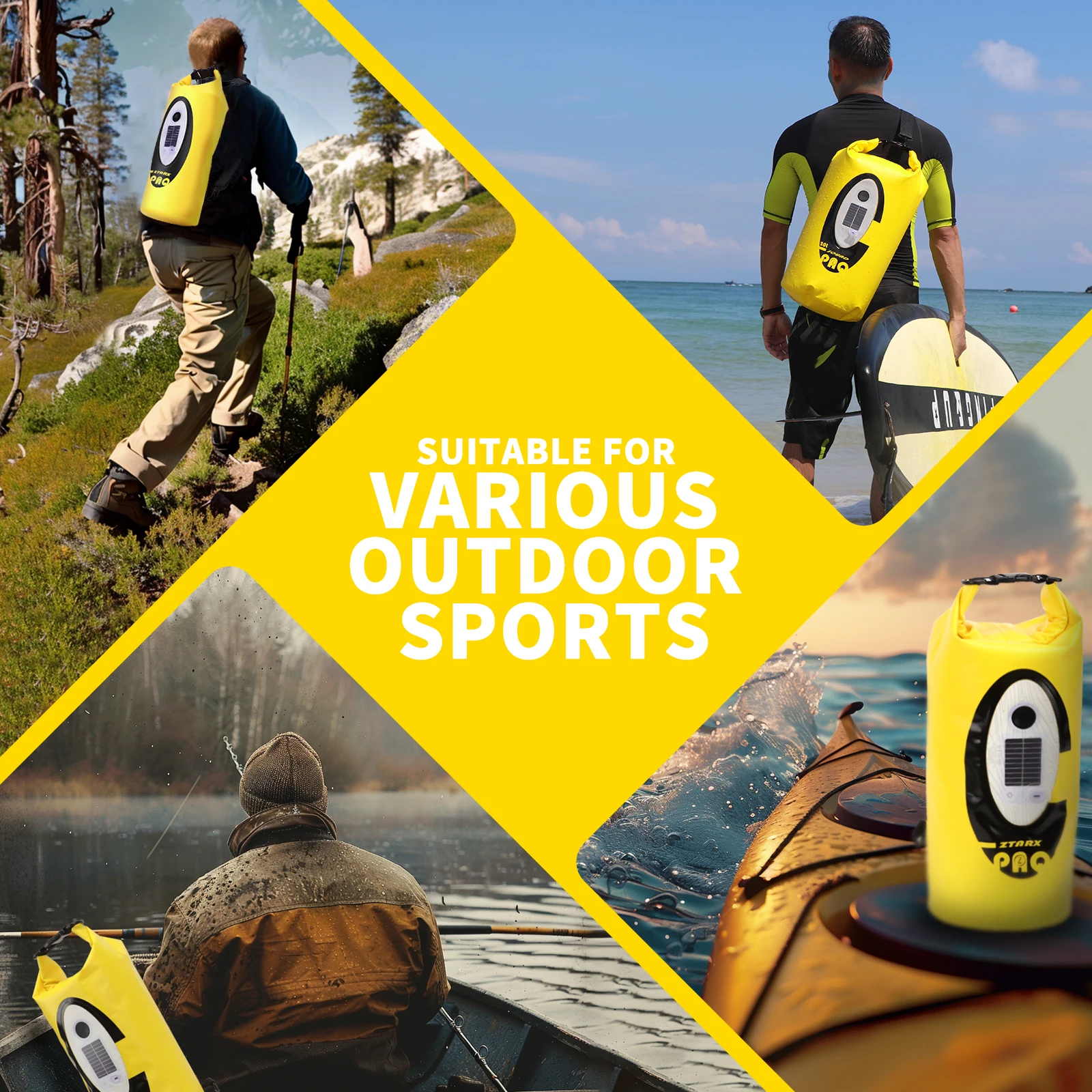 Sac étanche solaire 10L avec h - Fishing Kayak Storage Bag avis et prix