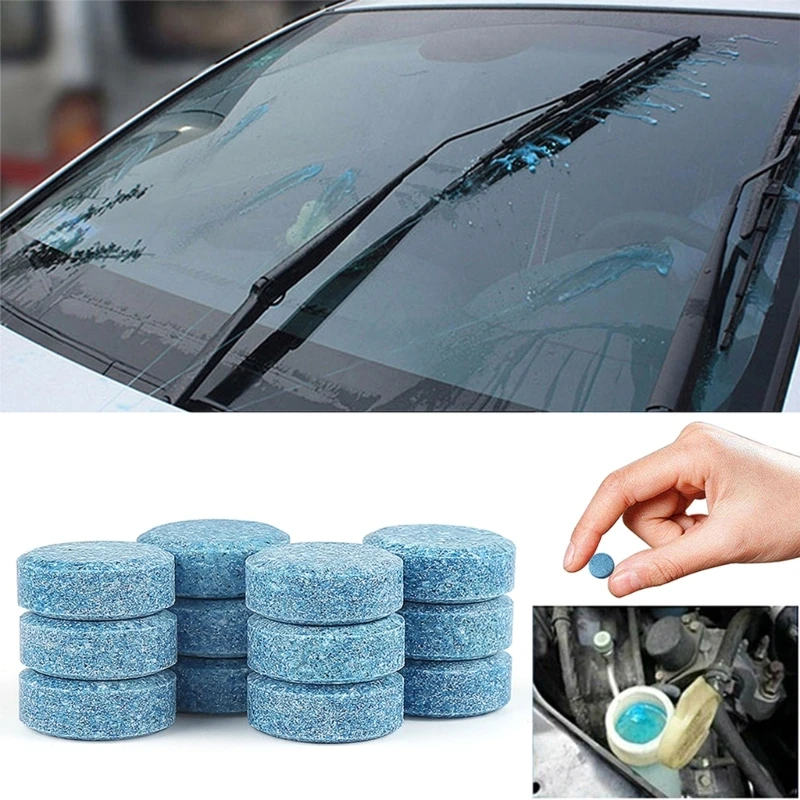 15/30Pcs Solid Cleaner Car Windscreen Wiper Effervescent Tablets Glass Toilet Cleaning Car Accessories