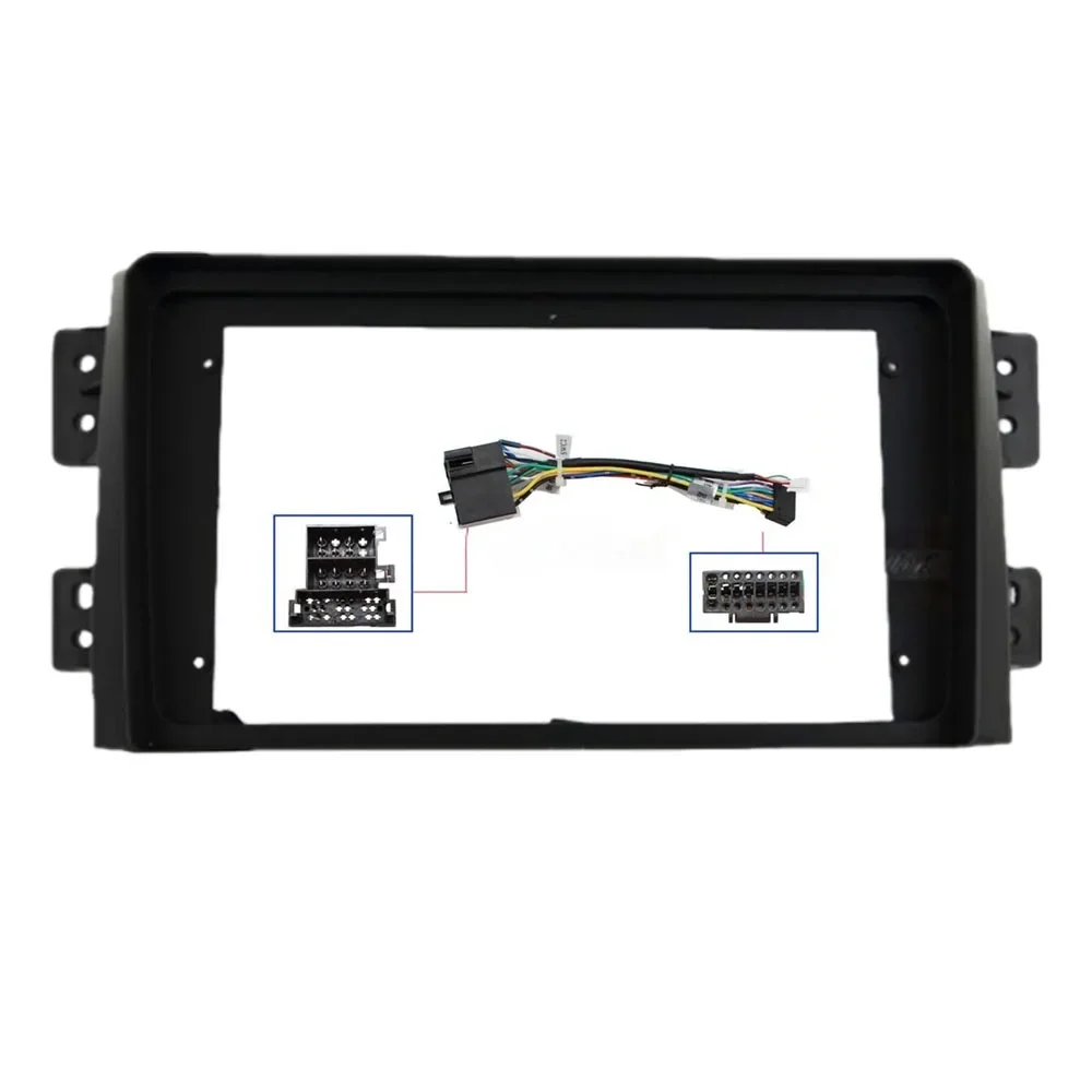 For Kia Borrego Mohave 2010 9 Inch Android Multimedia Car Radio Fascia Frame with Harness Dash Kit