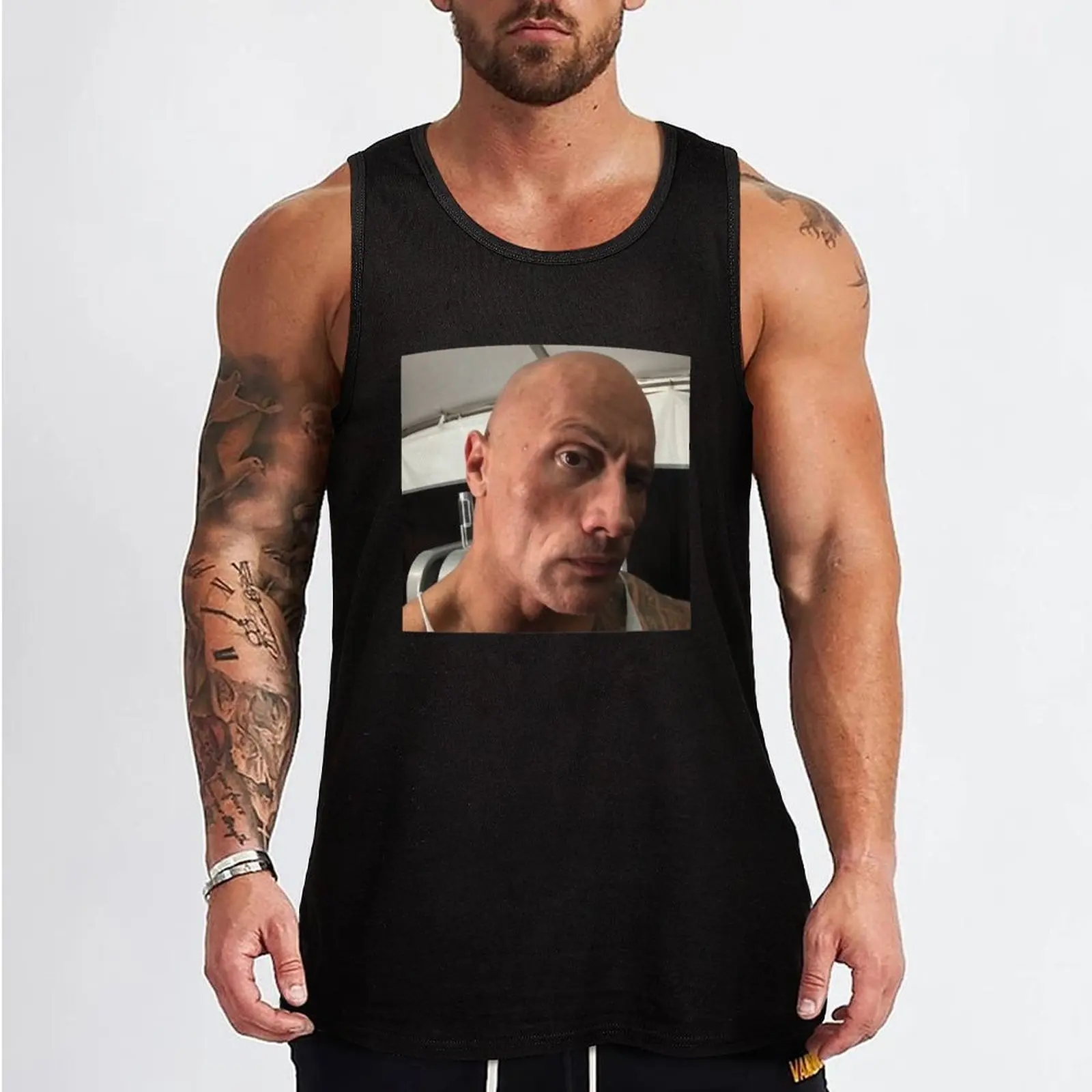 Dwayne The Rock Johnson eyebrow raise meme Tank Top Male clothes cute tops running shirt underwear