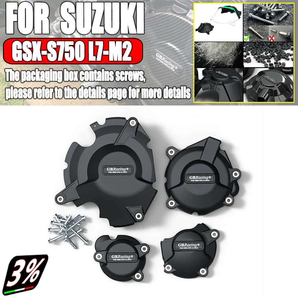 

For SUZUKI GSX-R600 2004~2005 GSX-R750 2004~2005 GSX-S750 2017~2023 L7-M2 GBracing Motorcycles Engine Protective Cover