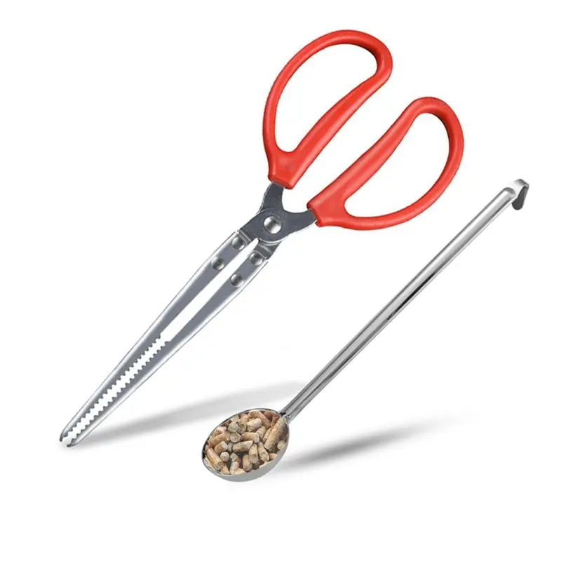 

A92P Fireplace Tongs For Solo Stove Mesa/XL, Pellet Scoop Set, Tabletop Fire Pit Mini Firewood Grabber, Tool Metal Grabber