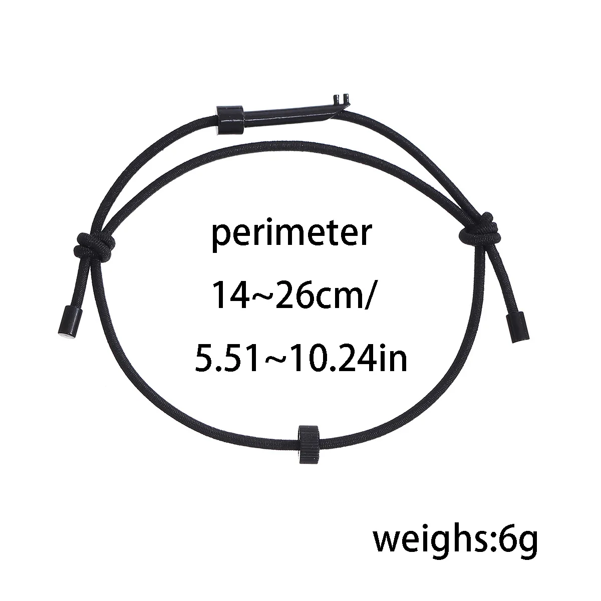 Meetvii Simple Tungsten Carbide Gear Emergency Escape Broken Window Adjustable Elastic Rope Bracelet for Men Women Accessories
