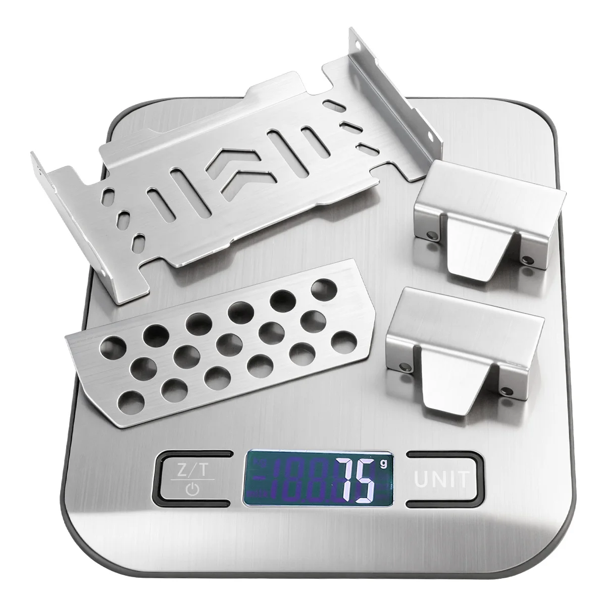 Stainless Steel Chassis Skid Plate Armor for 1/10 YK4106 YK4107 RC Crawler, Metal Underbody Guard Upgrade Replacement Part