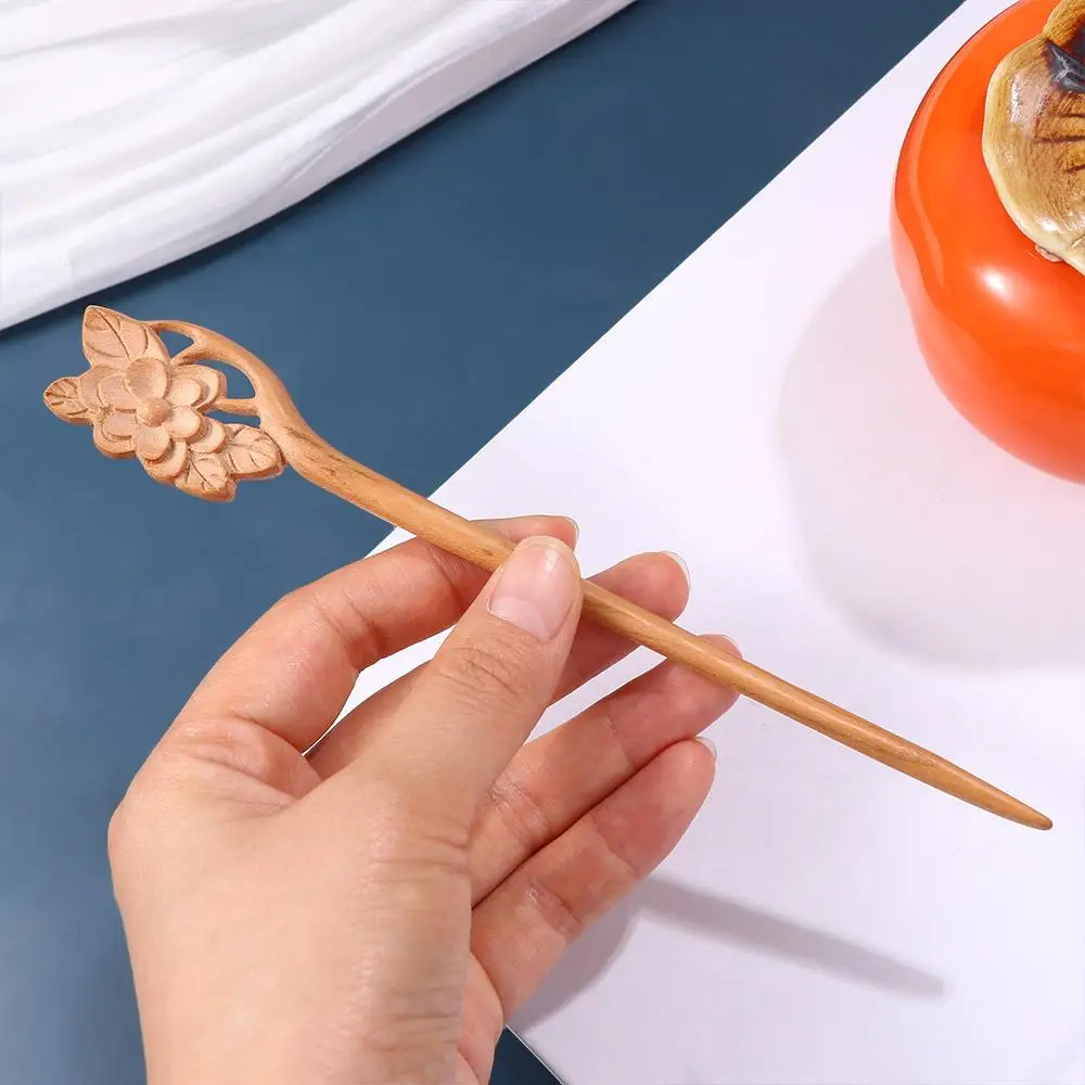 Tusuk Rambut Bentuk Gelombang Kupu-kupu Tanduk Burung Bunga Jepit Rambut Korea Tusuk Rambut Kayu Garpu Rambut Cina Jepit Rambut Wanita Hanfu