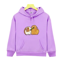 Kawaii Guinea Pig Print Hoodie Goth Aesthetic Harajuku Kids Sweatshirt for Girl Kpop Fashion Autumn Winter Long Sleeve Hoody Boy