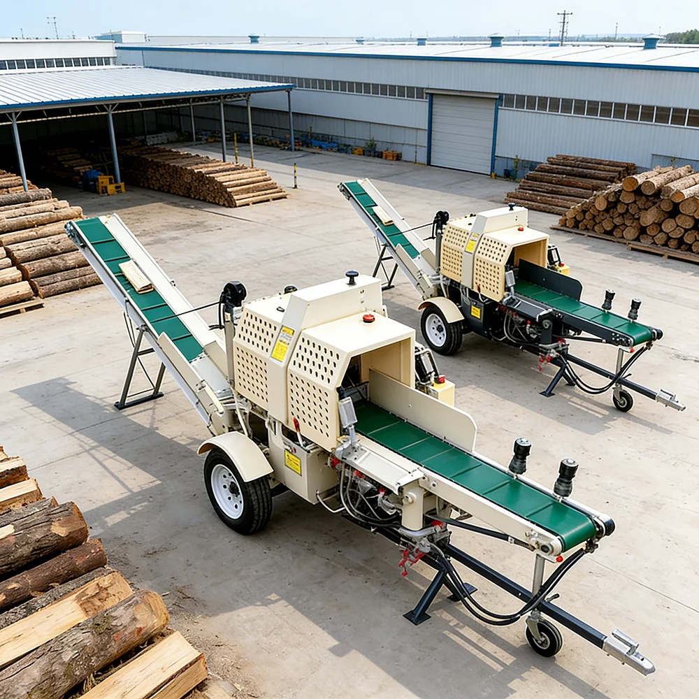 30 Ton Gas Log Splitter Heavy Duty Timber Processor High Pressure Hydraulic Wood Cutter For Large Logs Stocking Task
