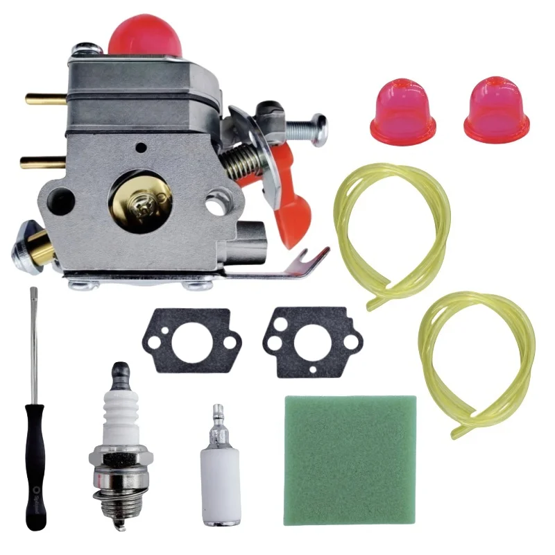 

Carburetor Kit for Poulan Pro 530071811 LE Featherlite PP025 PP125 P4500 PP258TP PP25E Trimmer Craftsman C1U-W19