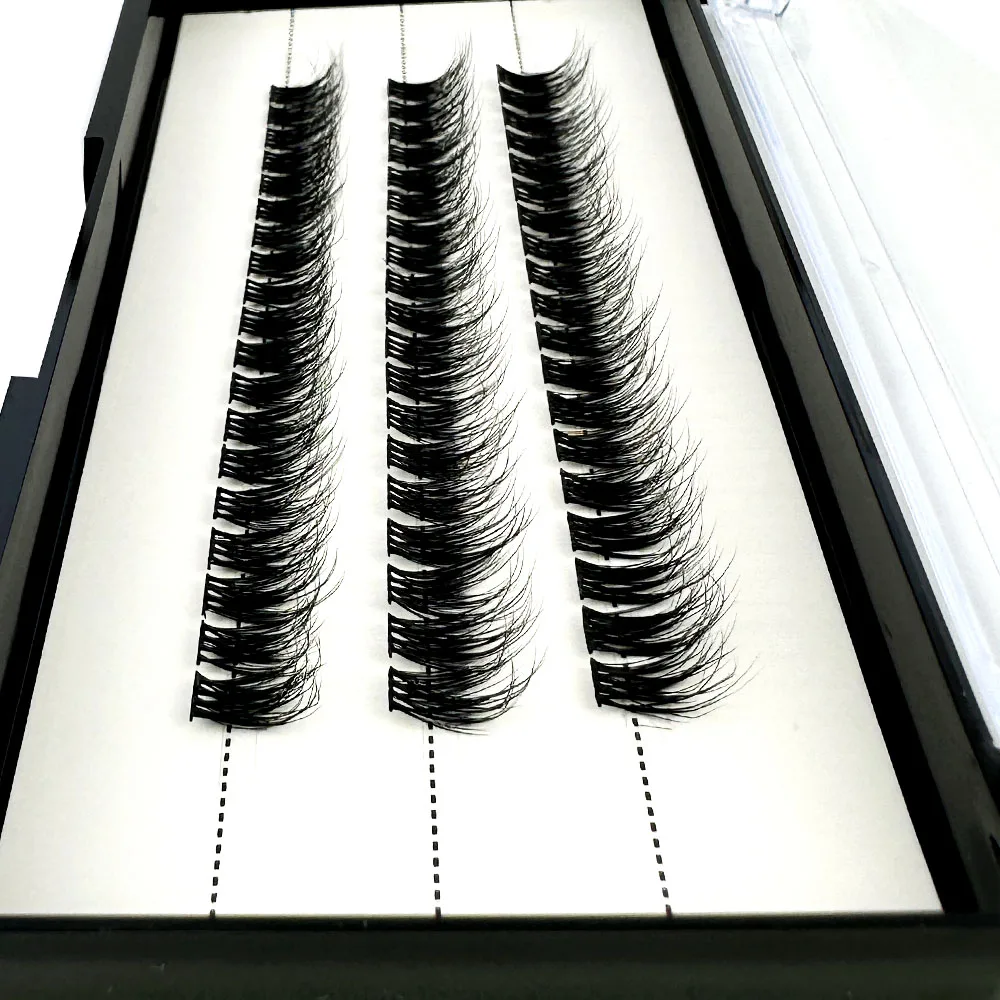 NEUE 5D Flauschige Nerzwimpern 3 Reihen Natürliche Wimpernverlängerung 3D Russische Einzelwimpern-Cluster Make-up-Tools Wimpern Cilia – Detail 11