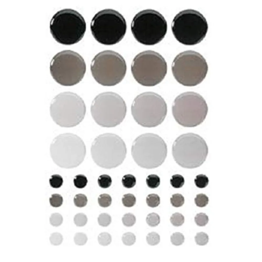 Tiles Play Stickers for Scrapbooking: Black Grey Circles, Premium Vinyl, Fade-Resistant, Easy Peel-and-Stick Application