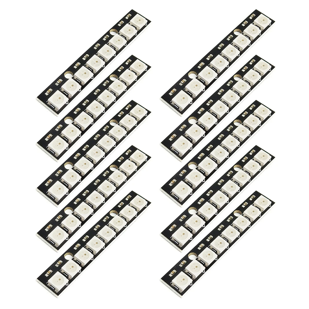 10 PCS 8 Bits WS2812 5050 RGB LED Placa de Desenvolvimento Colorida Integrada