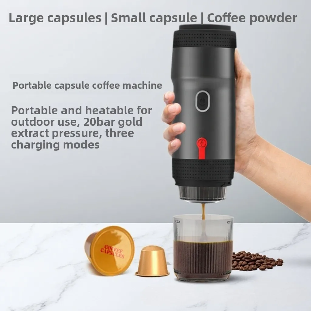 Portable Capsule Coffee Machine Fully Automatic Italian Espresso Mini Outdoor Travel Capsule Coffee Powder New Style