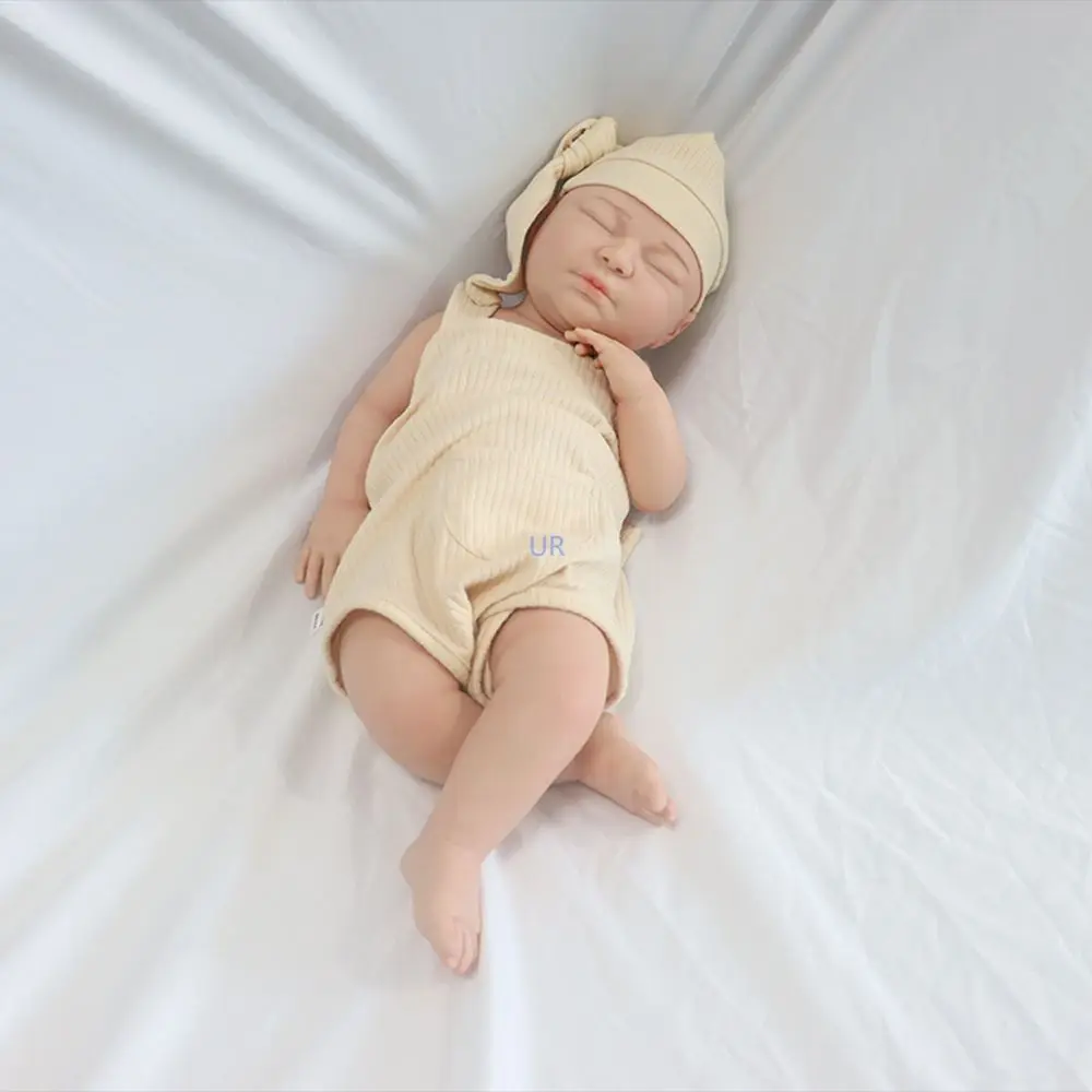 22" volledige zachte siliconen herboren pop wasbaar geschilderd zichtbare aderen flexibele pasgeboren baby meisje verjaardagscadeau collectie