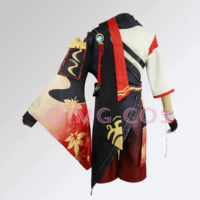Genshin Impact Kaedehara Kazuha Cosplay disfraz uniforme peluca Anime disfraces de Halloween para hombres juego