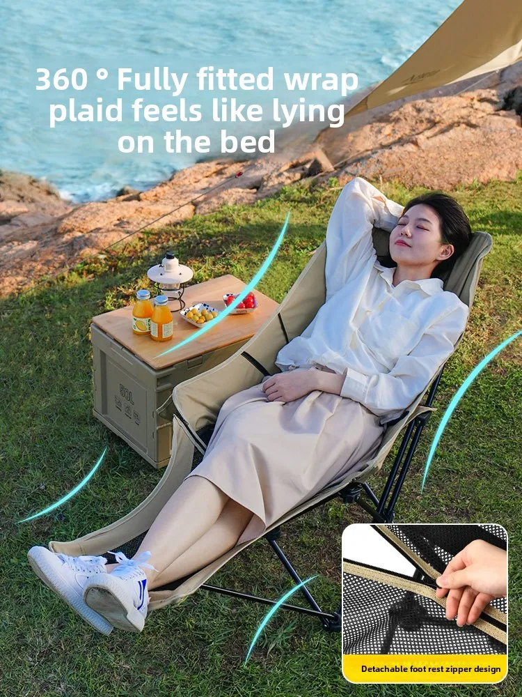

Primitive Outdoor Folding Lounge Chair Lunch Break Camping Chair Lunch Break Moon Chair Fishing Portable Stool Office Artifact