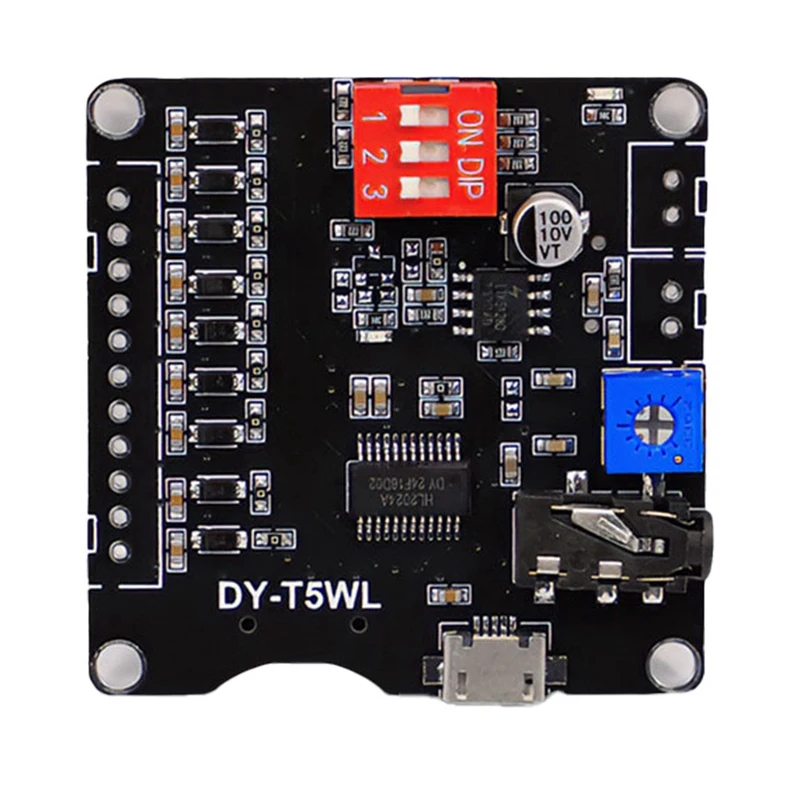 5W Power Voice MP3 Playback Control Module One-To-One Triggering TF Memory Card U Disk Custom Audio T5wl