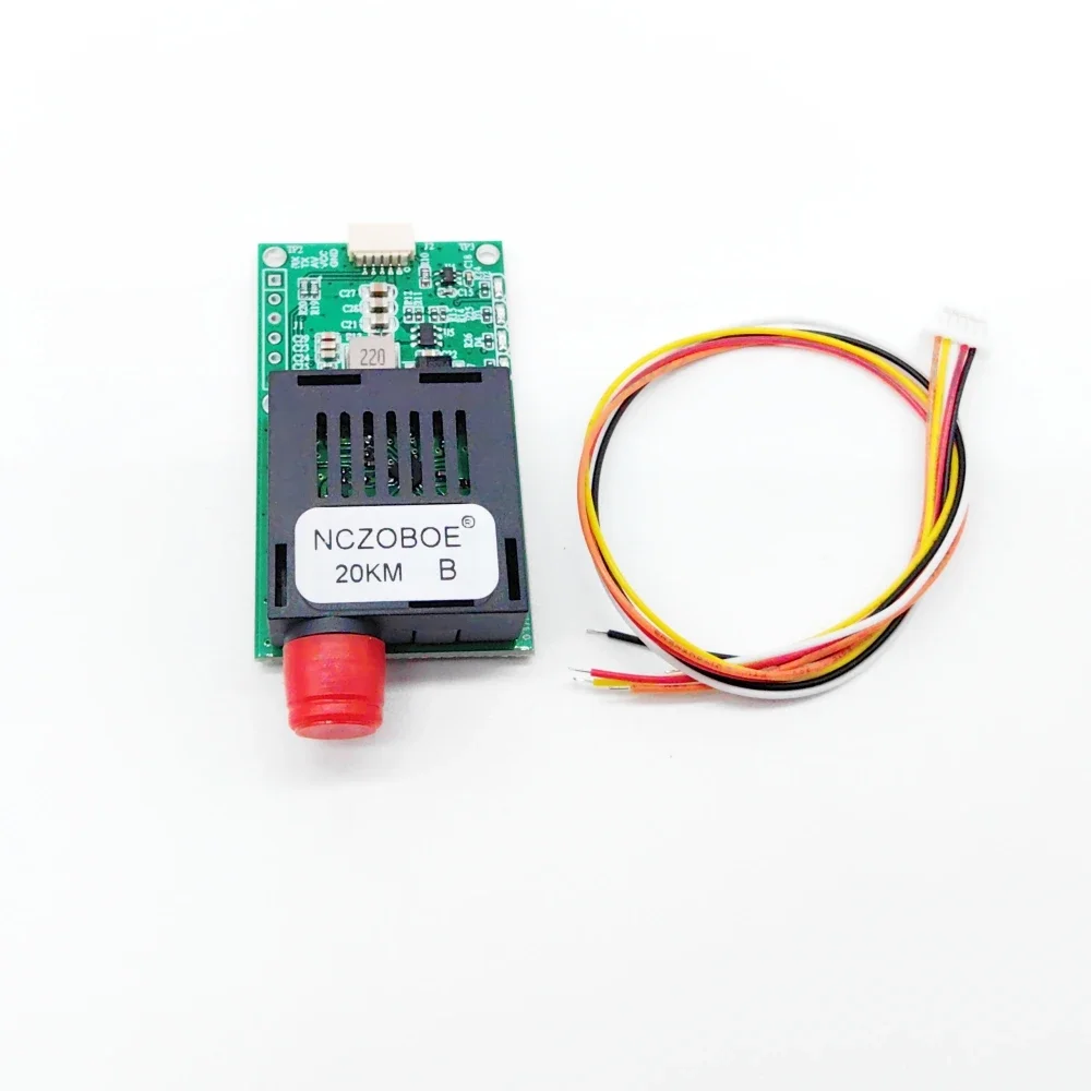 محول ألياف NCZOBOE أحادي الوضع FC/UPC TX/RX 1 قناة فيديو + UART & TTL & SBUS إلى وحدة تحكم بصرية 20 كجم
