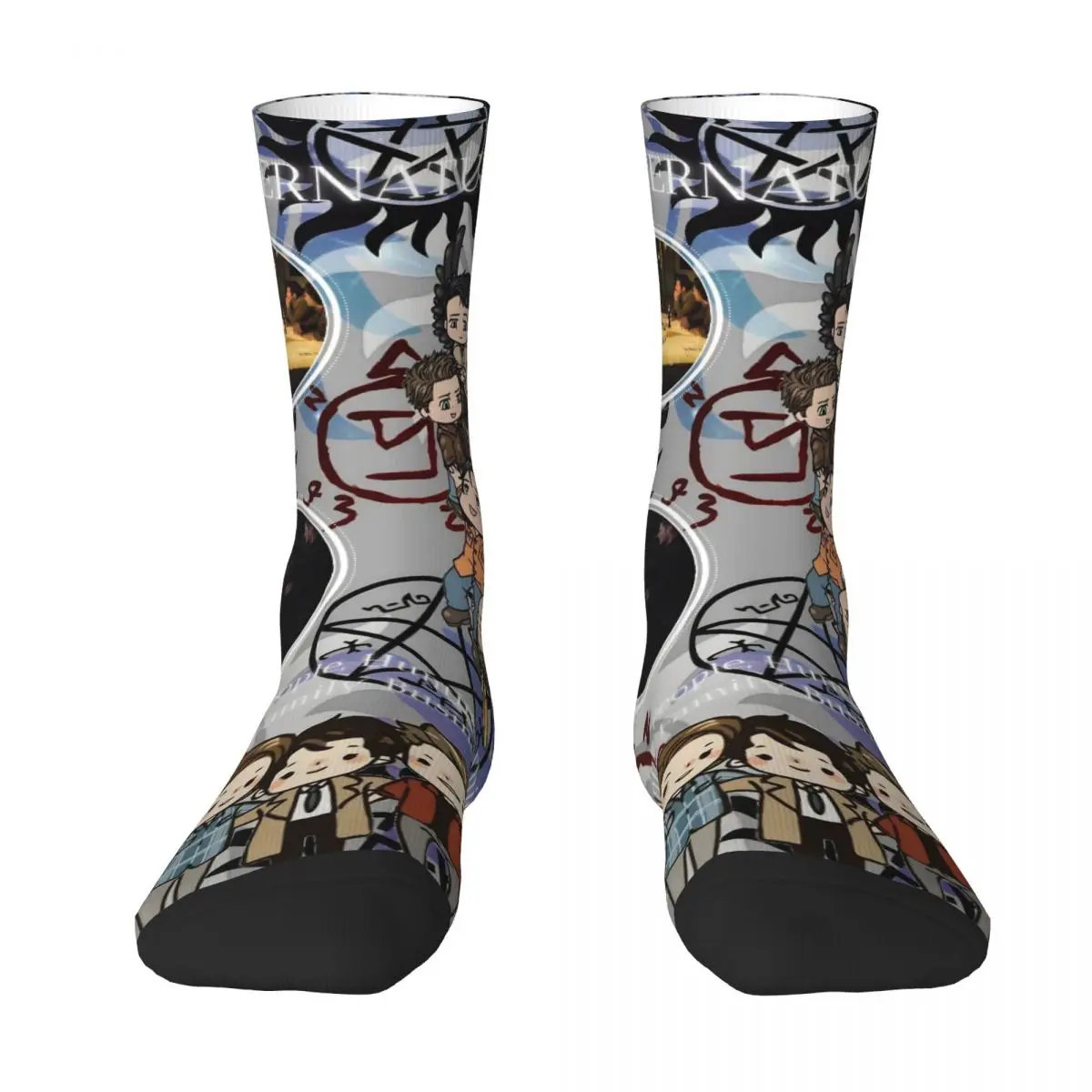 Dean Winchester Supernatural Television Socks Korean Stockings Spring Anti Sweat Men's Socks Soft Breathable Cycling Socks