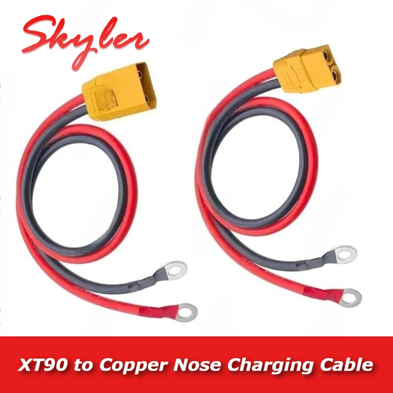 Anti-sparking XT90 to 8MM O-type Terminal Wire XT90S-F/HM/HF to 6MM Copper Nose Lithium Battery Controller Line Charging Cable