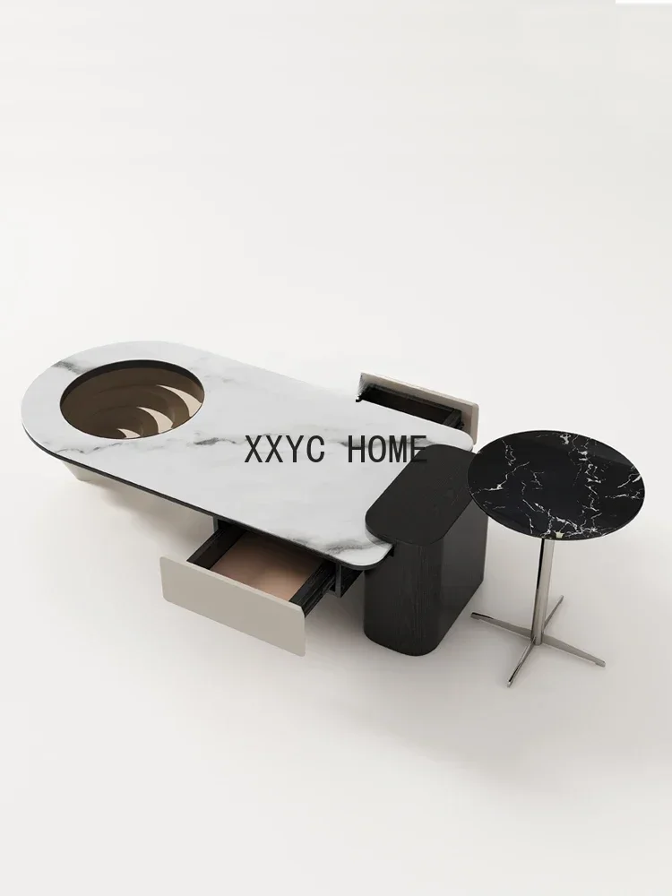 Tavolino da salotto per la casa Tavolino da tè modello semplice e moderno di design creativo leggero di lusso ad alto senso