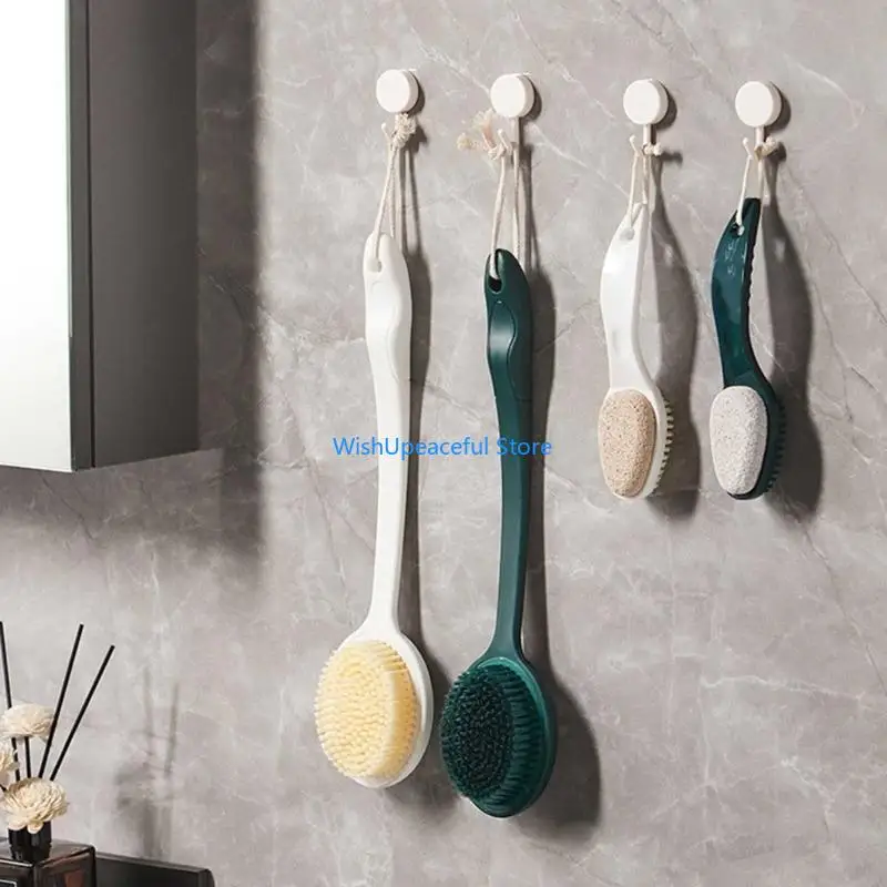 

34YA Foot Care Scrubber Double Side Cleaning Brush 2 in 1Pumice Stone Brush for Elderly Women Men Dead Skin Exfoliate Remover